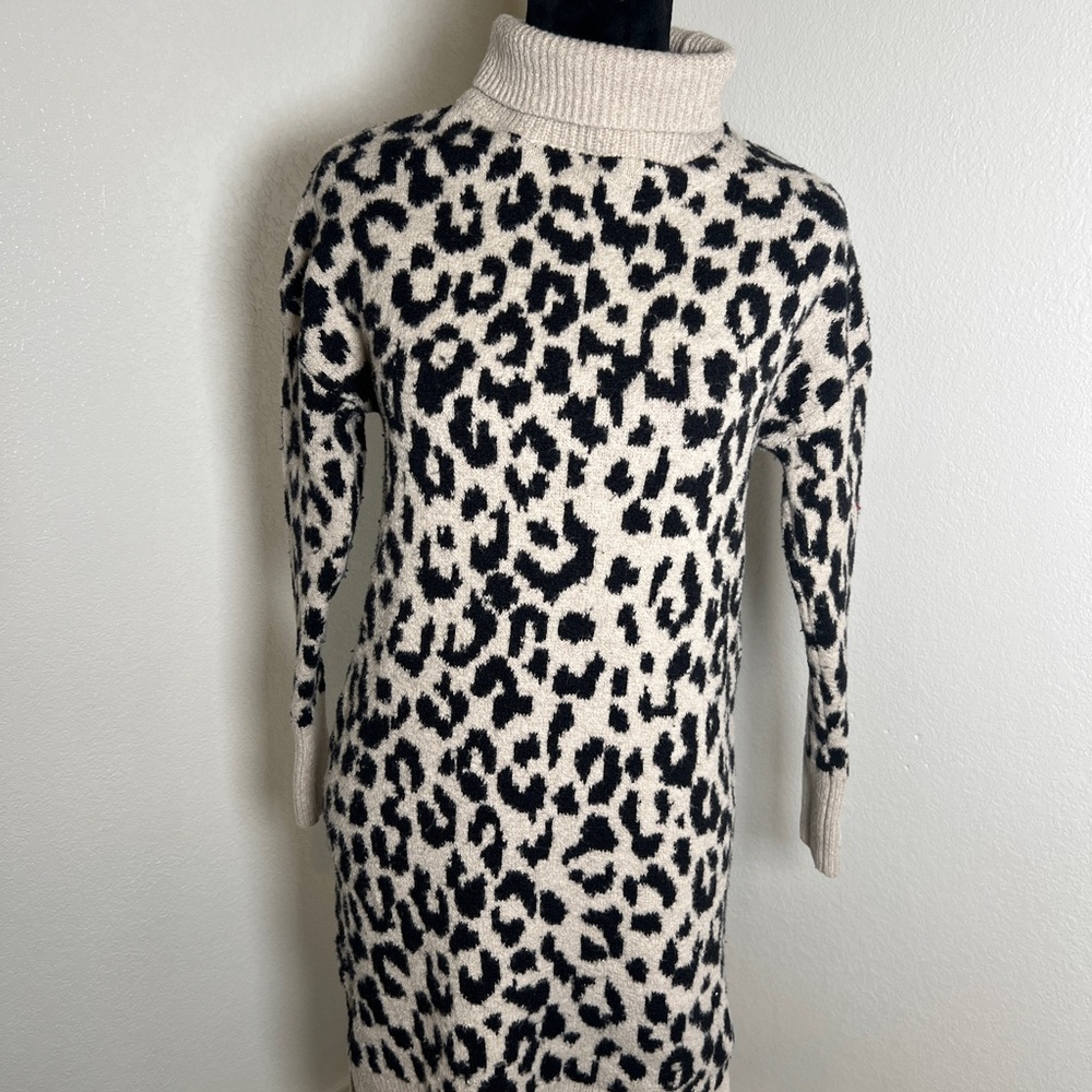 Leopard Print Long Sleeve Dress